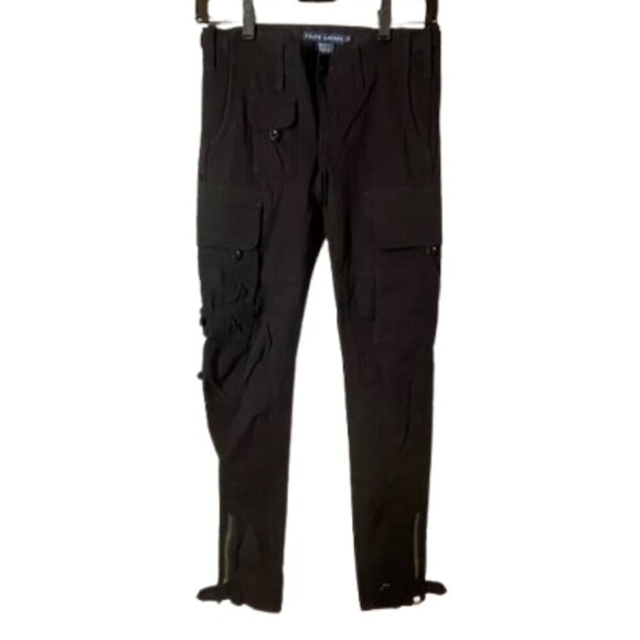 Ralph Lauren Blue Label Stretch Utility Cargo Slim Fit Black Pants 2 - Picture 1 of 8